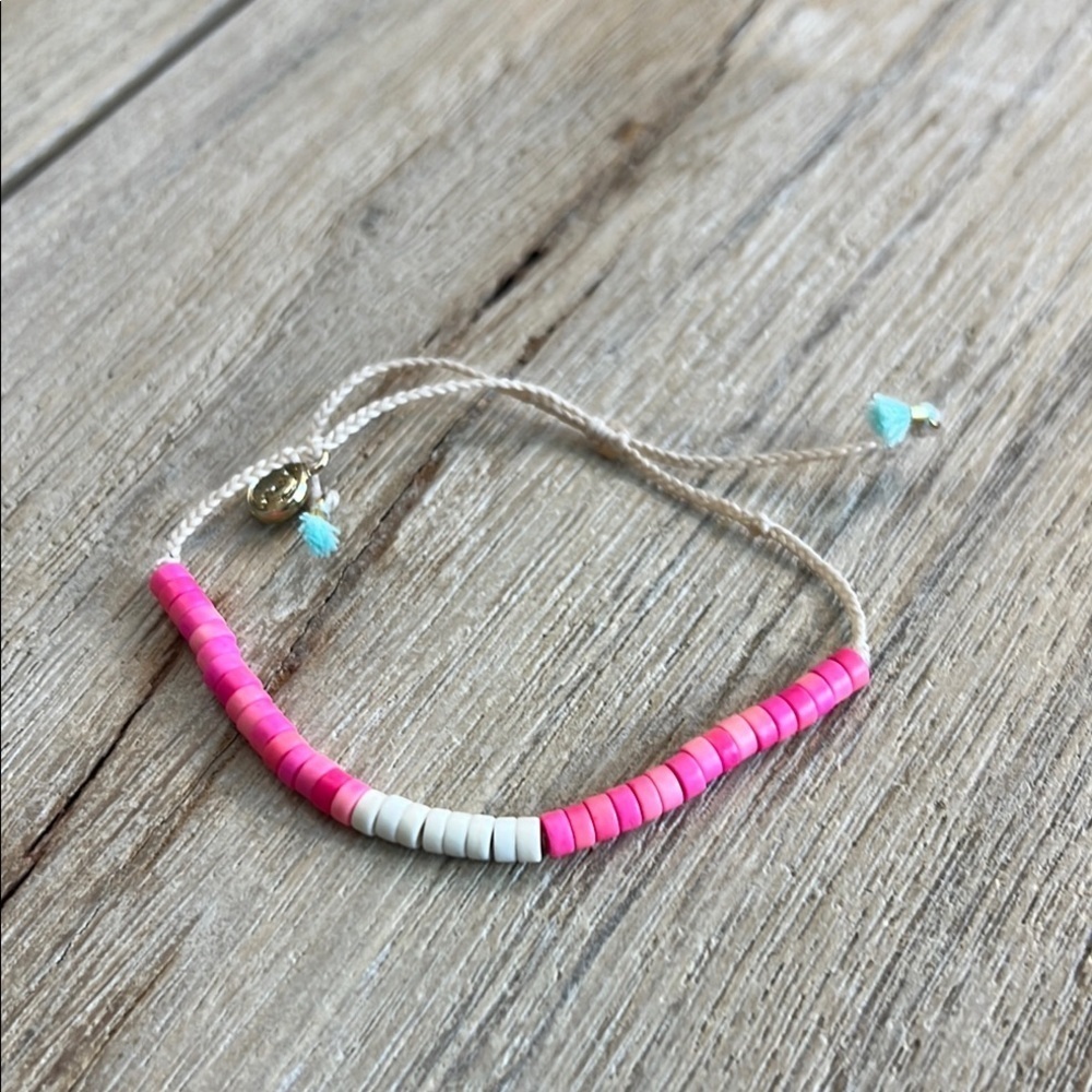 Pura Vida Bracelet Bundle Pink Purple Crystal Bead Braided Woven Rare Healing - Picture 3 of 8